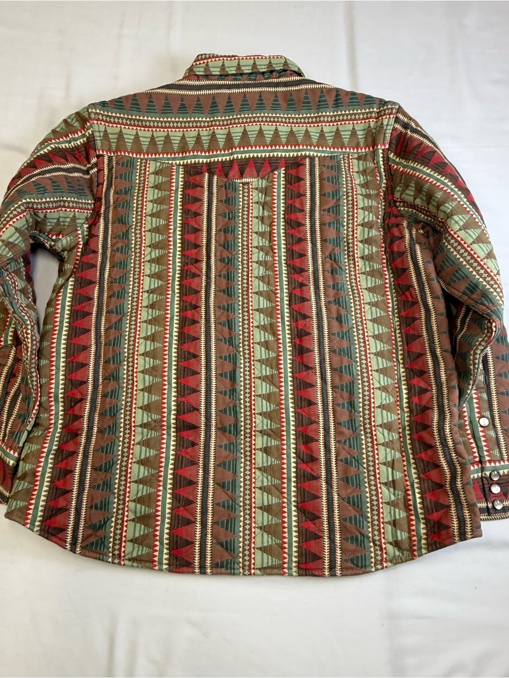 Ralph Lauren Double RL Southwestern Geometric Button-Down - Red, Green, Brown - Picture 12 of 13
